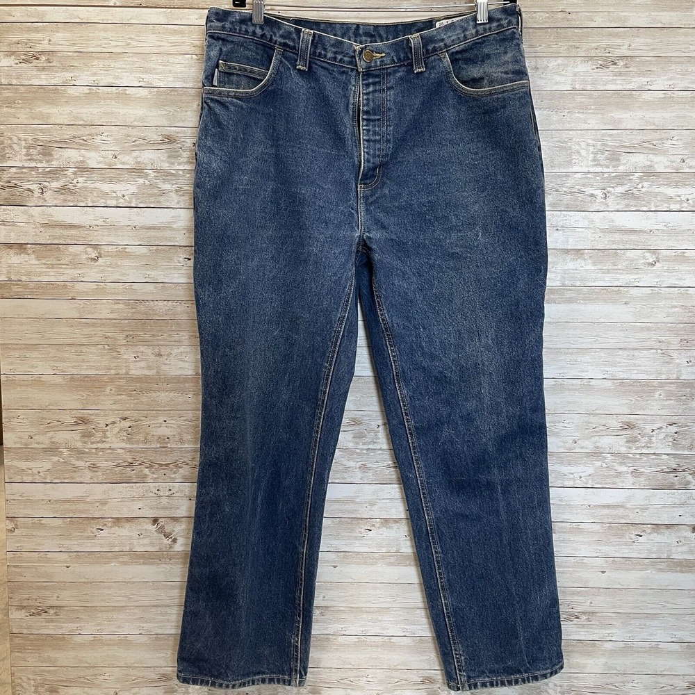 Carhartt FR Mens 38x30 Jeans Blue Denim Flame Resistant Straight Leg Relaxed Fit